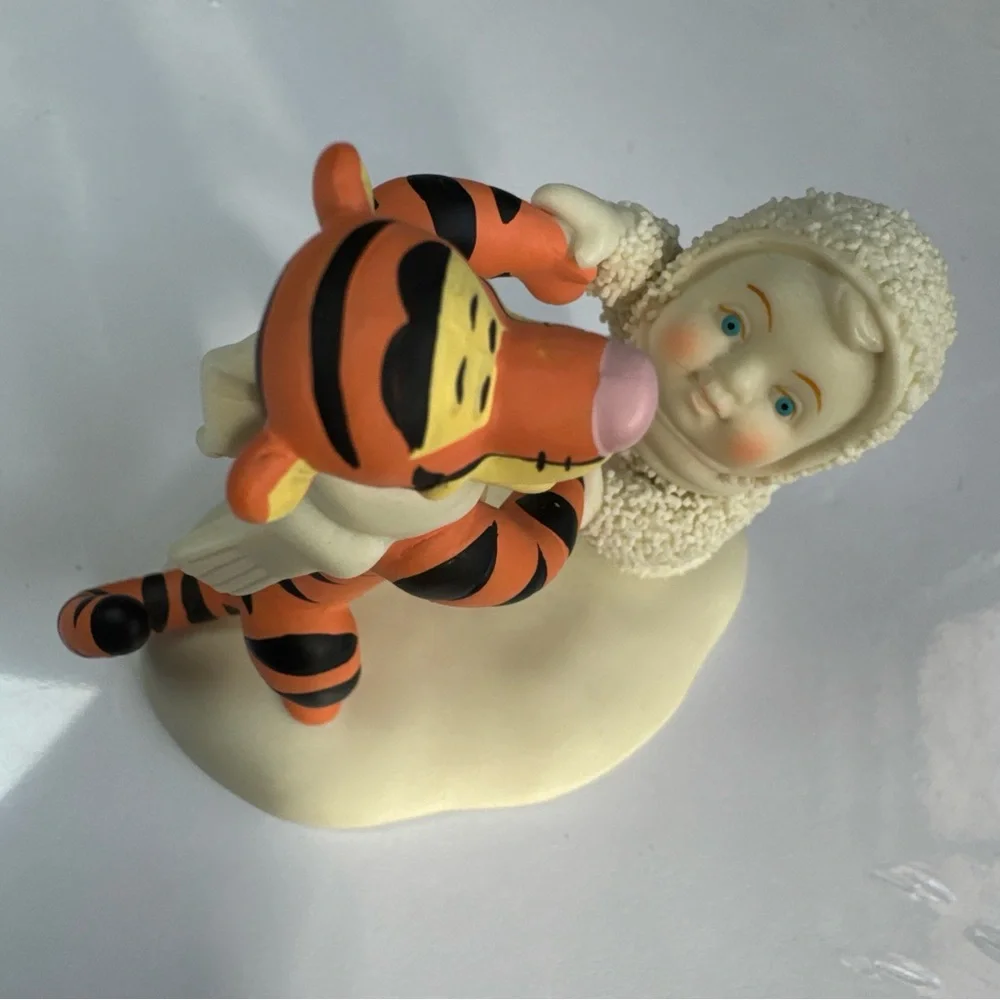 2007 Department 56 Snowbabies "Dancing With Tigger" Figure Cream Orange Figurine - Picture 3 of 16